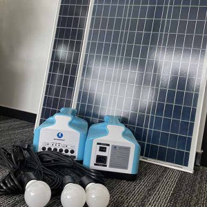 30w太阳能板+磷酸铁锂电池+LED灯泡发电系统-- 自贡兴川光电有限公司