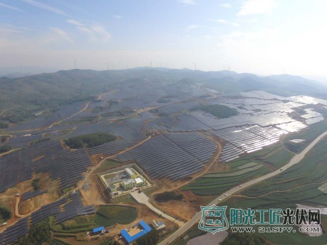 威宁县小官山85MW农业光伏电站(俯瞰图)