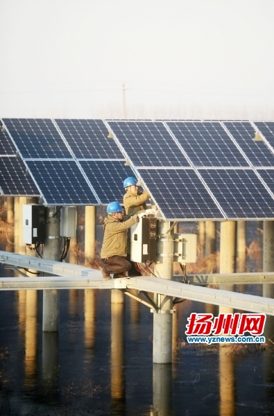 扬州“渔光互补”光伏发电工程设备接受体检