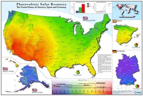 太阳能辐射地图