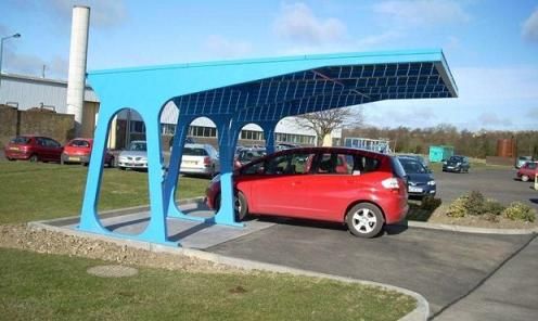 专为汽车提供动力的太阳能充电站